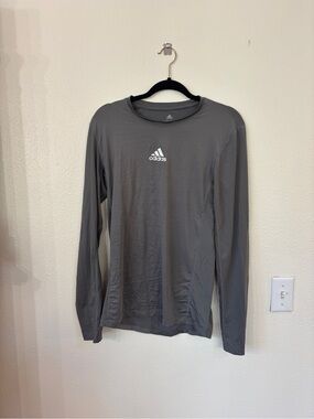 adidas Men’s Long Sleeve Training Tee - Gray
